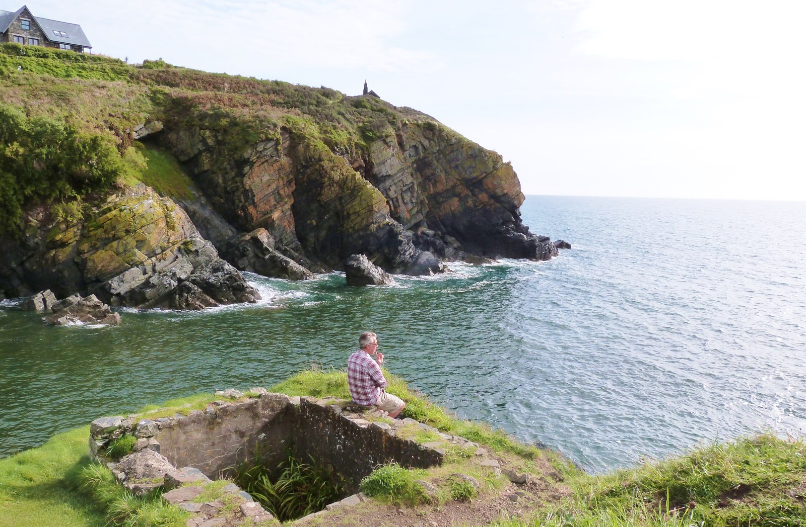 The coast at Cadgwith Cove in Grade-Ruan, photographed in September 2017